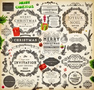 诞主题标签02,免抠元素