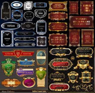 经典欧式标签,免抠元素