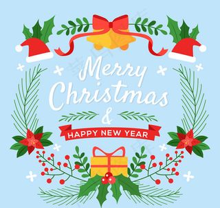 圣诞节铃铛贺卡