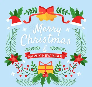 圣诞节铃铛贺卡