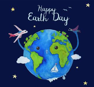 世界地球日调皮地球