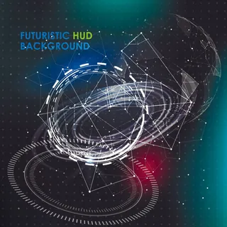 几何圆环HUD界面