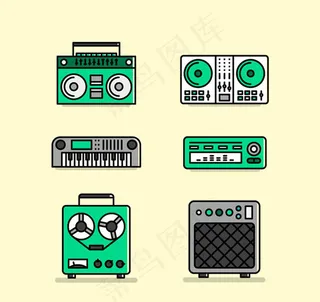 老式录音机图标,免抠元素