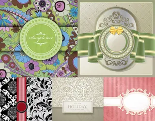 欧式花纹背景封面,背景元素