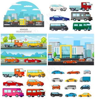 卡通汽车矢量