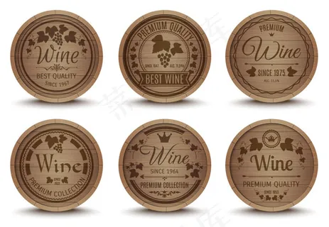 葡萄酒橡木桶标签