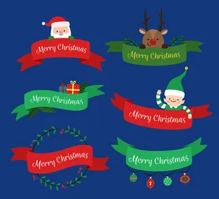 圣诞节丝带条幅
