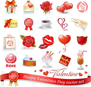 情人节装饰元素,免抠元素
