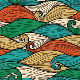 线条波形无缝背景