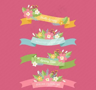 扁平化春季条幅