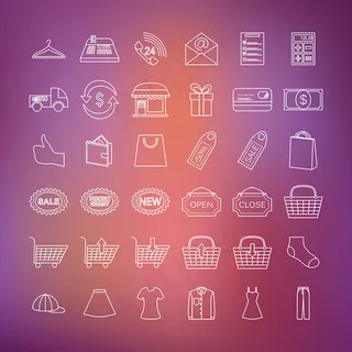 时尚购物图标,免抠元素