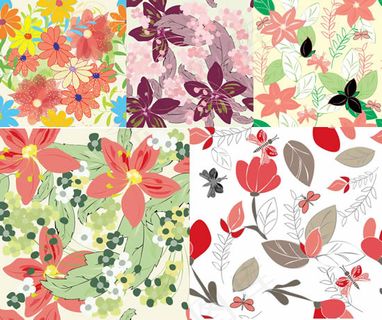 花朵树叶彩绘 花朵树叶彩绘