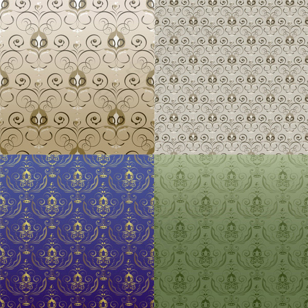 二方连续花纹背景eps,ai矢量模版下载