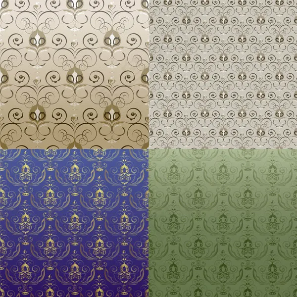 二方连续花纹背景eps,ai矢量模版下载