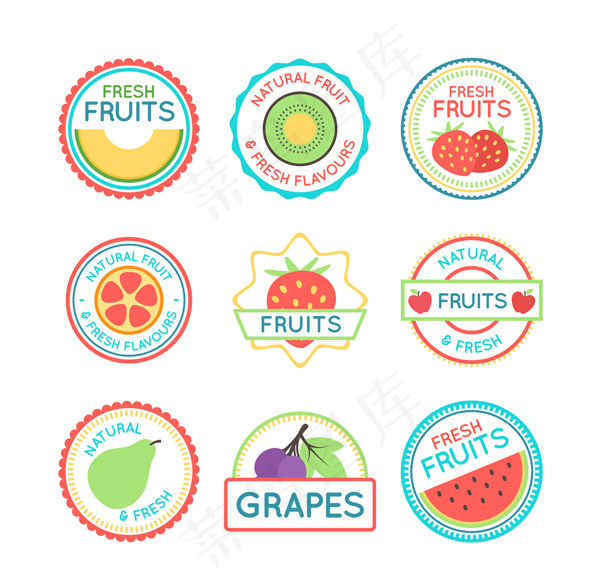 圆形水果标签