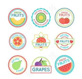 圆形水果标签