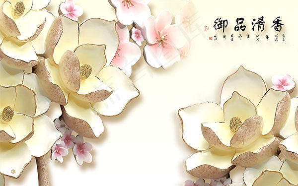 御品清香背景墙(9071X5669(DPI:72))psd模版下载