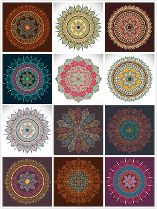 圆形花朵花纹底纹