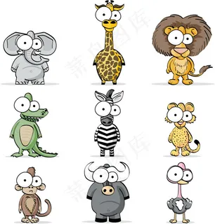 卡通大眼睛动物,免抠元素