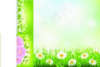 绿色植物美丽花卉,免抠元素