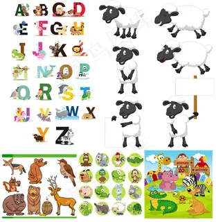 卡通动物矢量,免抠元素