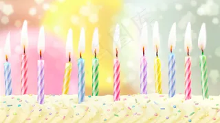 彩色生日蜡烛