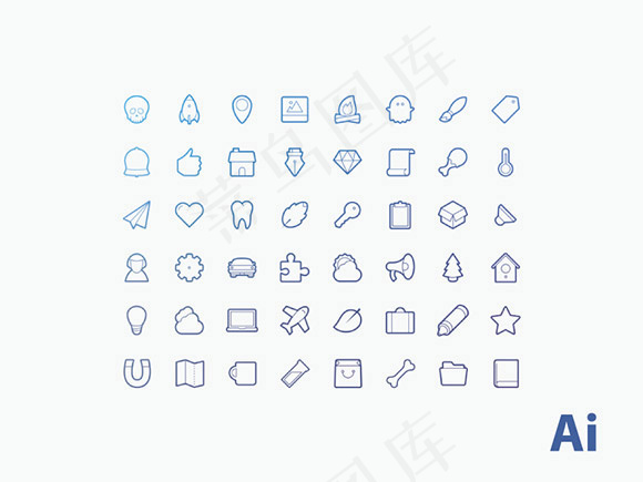 线框图标,免抠元素