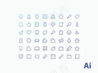 线框图标,免抠元素