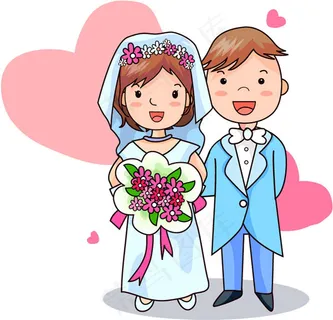 卡通新娘新郎 卡通新娘新郎