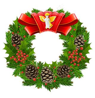 圣诞节花环矢量