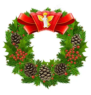 圣诞节花环矢量