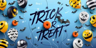 万圣节气球贺卡