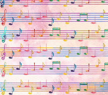 彩绘五线谱设计