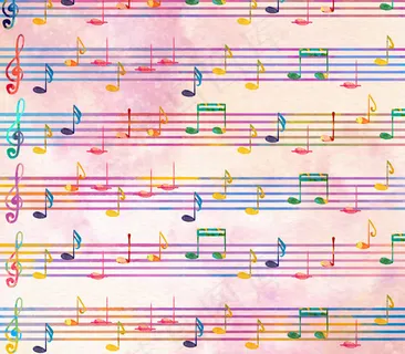 彩绘五线谱设计