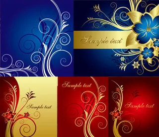 欧式金色华丽花纹