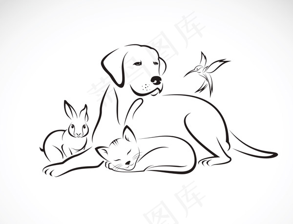 小动物矢量,免抠元素eps,ai矢量模版下载