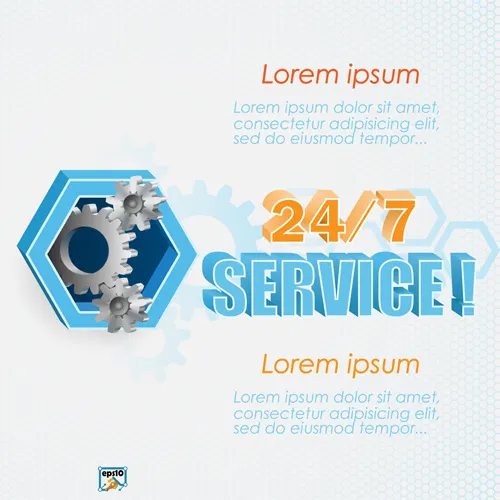 齿轮元素设计eps,ai矢量模版下载