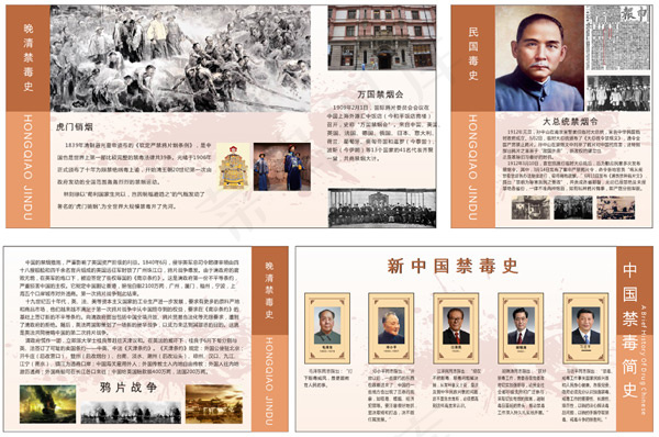 中国禁毒历史宣传(210X297)cdr矢量模版下载