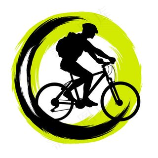 骑行人物剪影