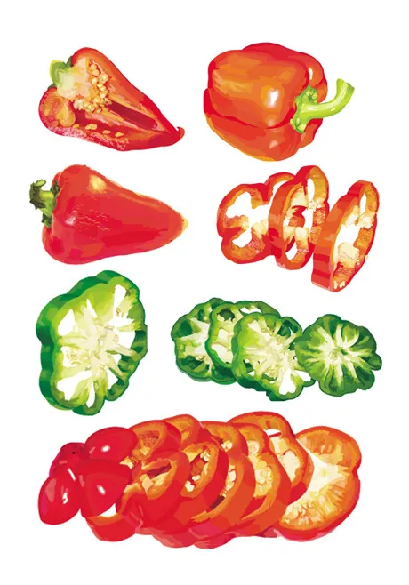 超写实辣椒ai矢量模版下载