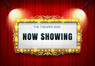 电影院招牌矢量