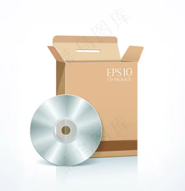 纸板CD包装eps,ai矢量模版下载
