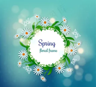 雏菊边框标签,免抠元素