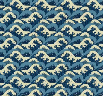 日本风格海浪背景