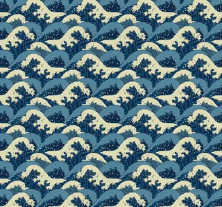 日本风格海浪背景