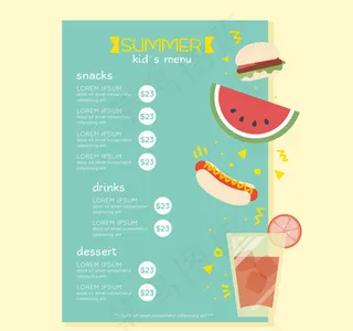 夏季儿童菜单