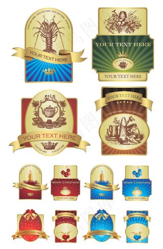 欧式label矢量素