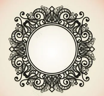 圆形花纹边框