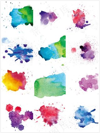 水彩喷溅背景