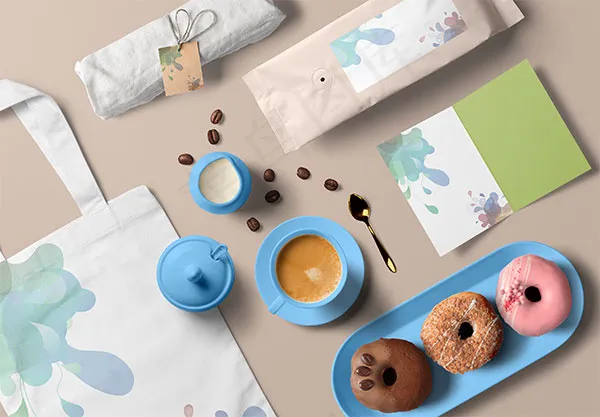 西餐厅VI样机psd模版下载